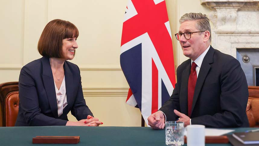 Rachel Reeves & Kier Starmer in the Cabinet Office